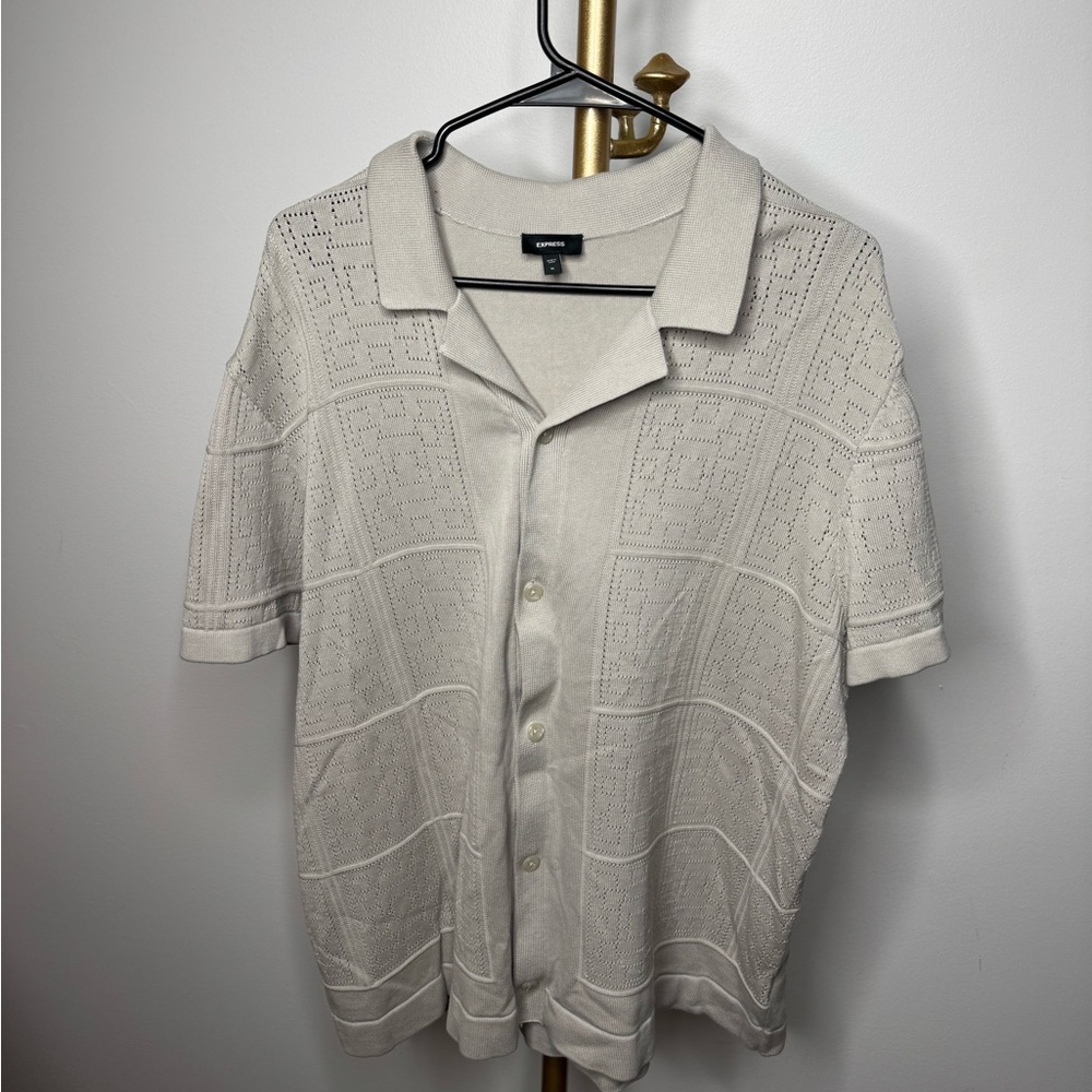 Cream Short Sleeve Polo Shirt